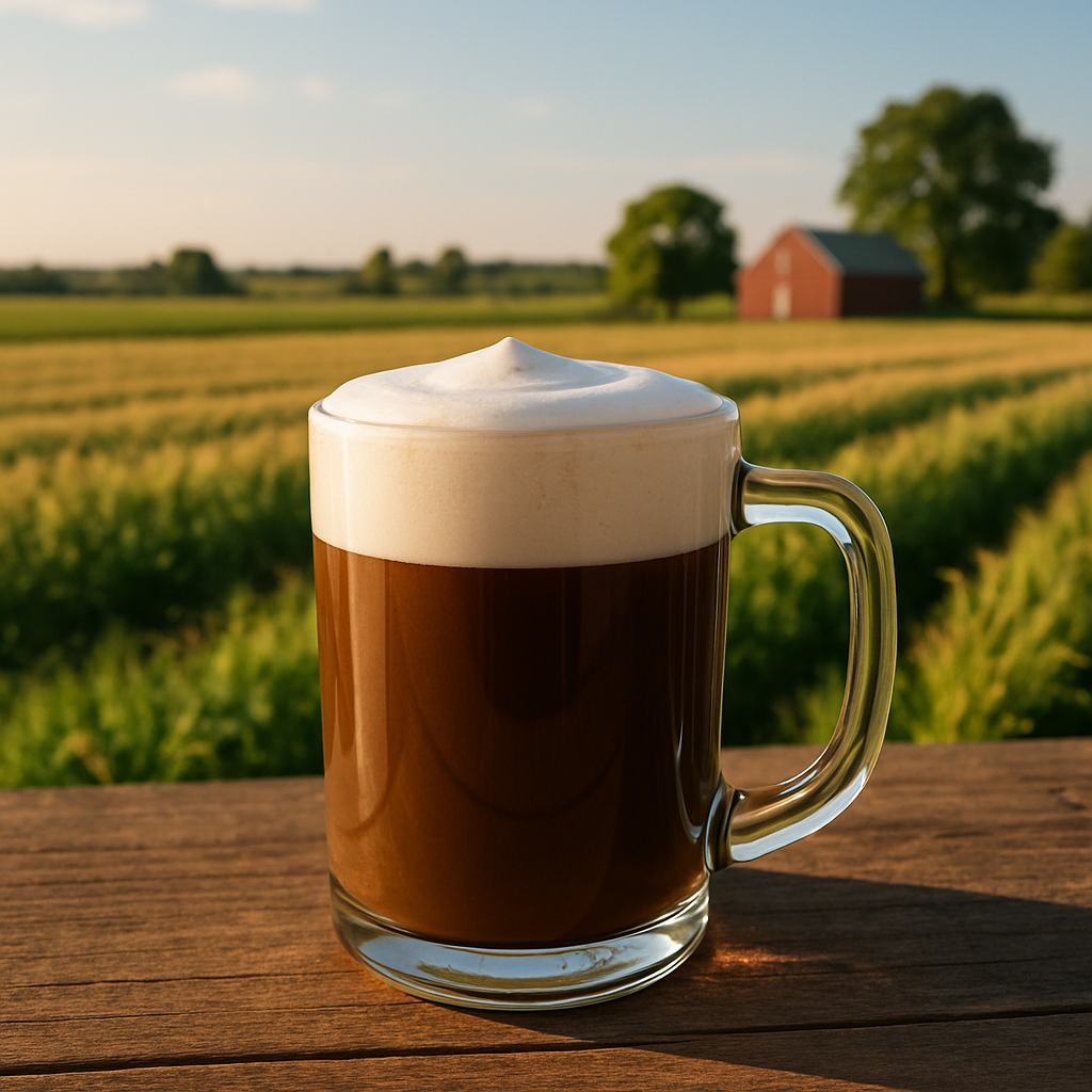 Overclock Coffee Co Cold foam cup of coffee