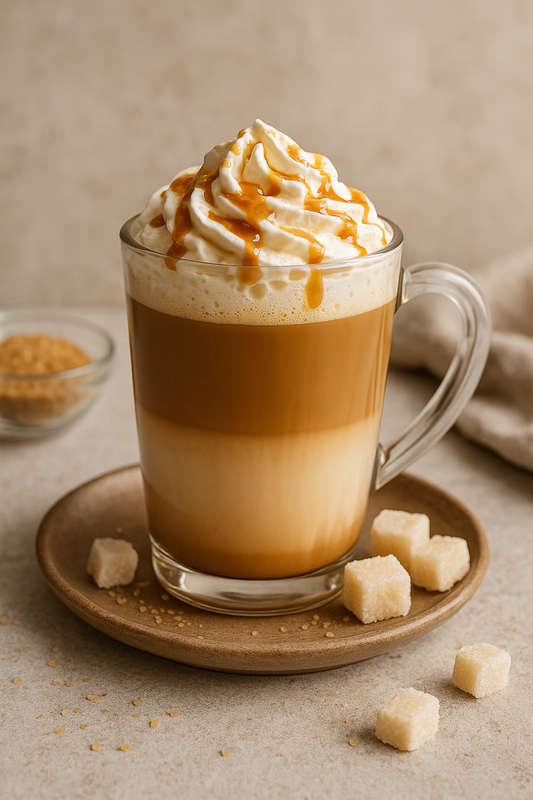 Flavored Coffee Cup by Overclock Coffee with cream and sugar