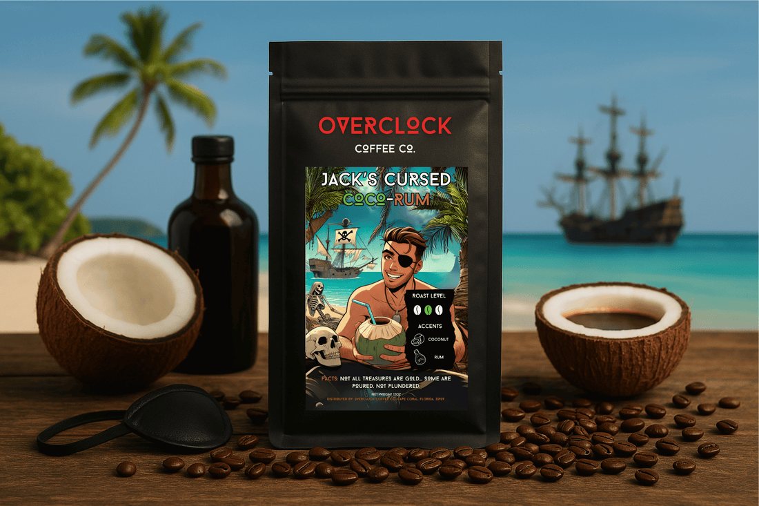 Overclock Jacks cursed Coco Rum Coffee