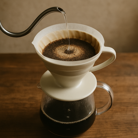 Serving Coffee with pour over method